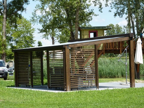 Arcosol COPERTURA MOBILE SU TRAVATURA IN LEGNO ESISTENTE