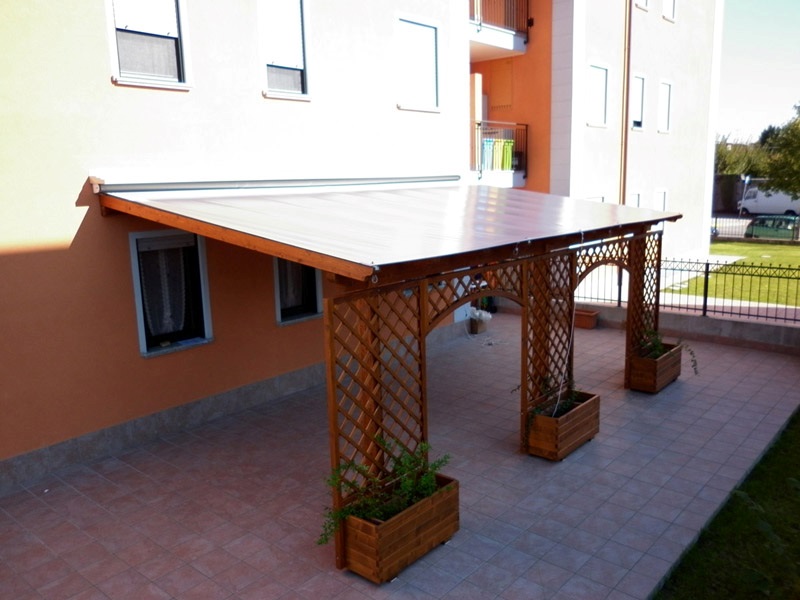 Pergolato in legno mobile mod 1 coperture pergolati in legno ... Strutture mobili in legno