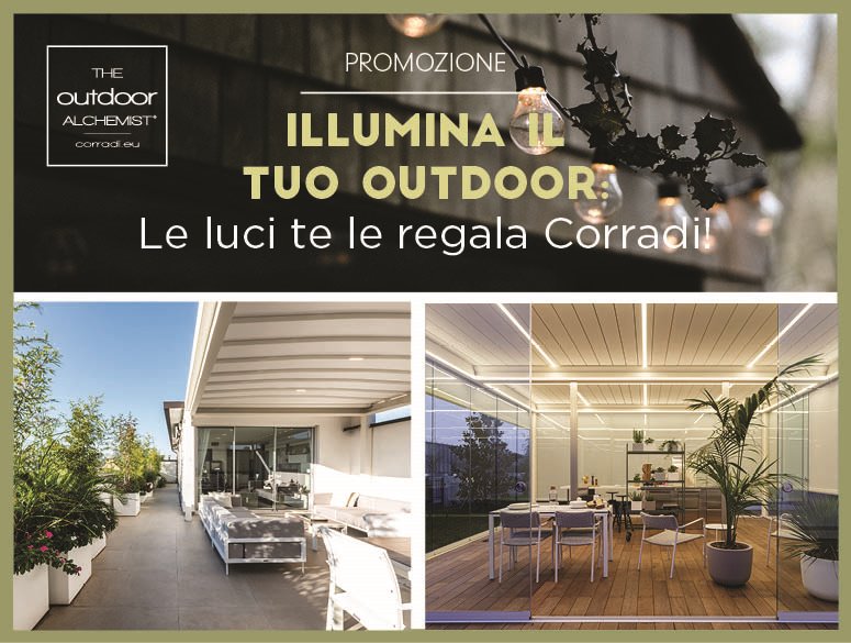 PROMOZIONE LUCI SU PERGOLE CORRADI